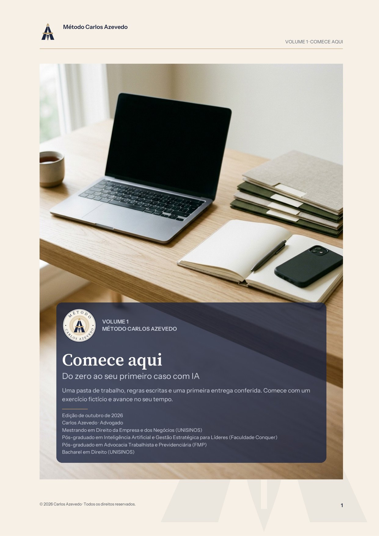 Capa do Vol 1, Comece aqui