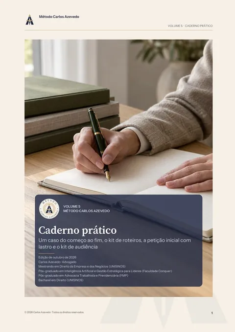 Capa do Vol 5, Caderno prático